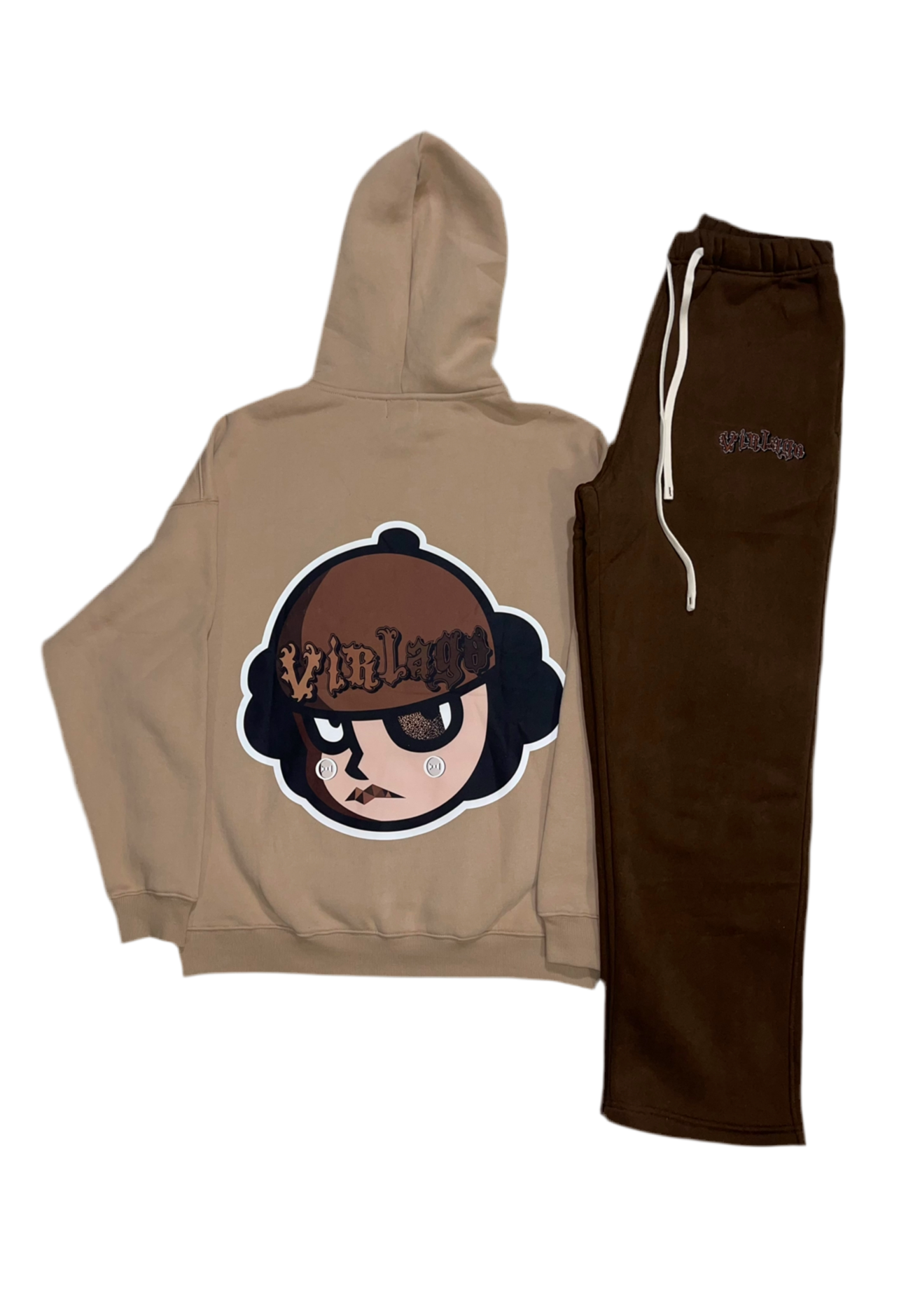 Cream Dark Eye Hoodie