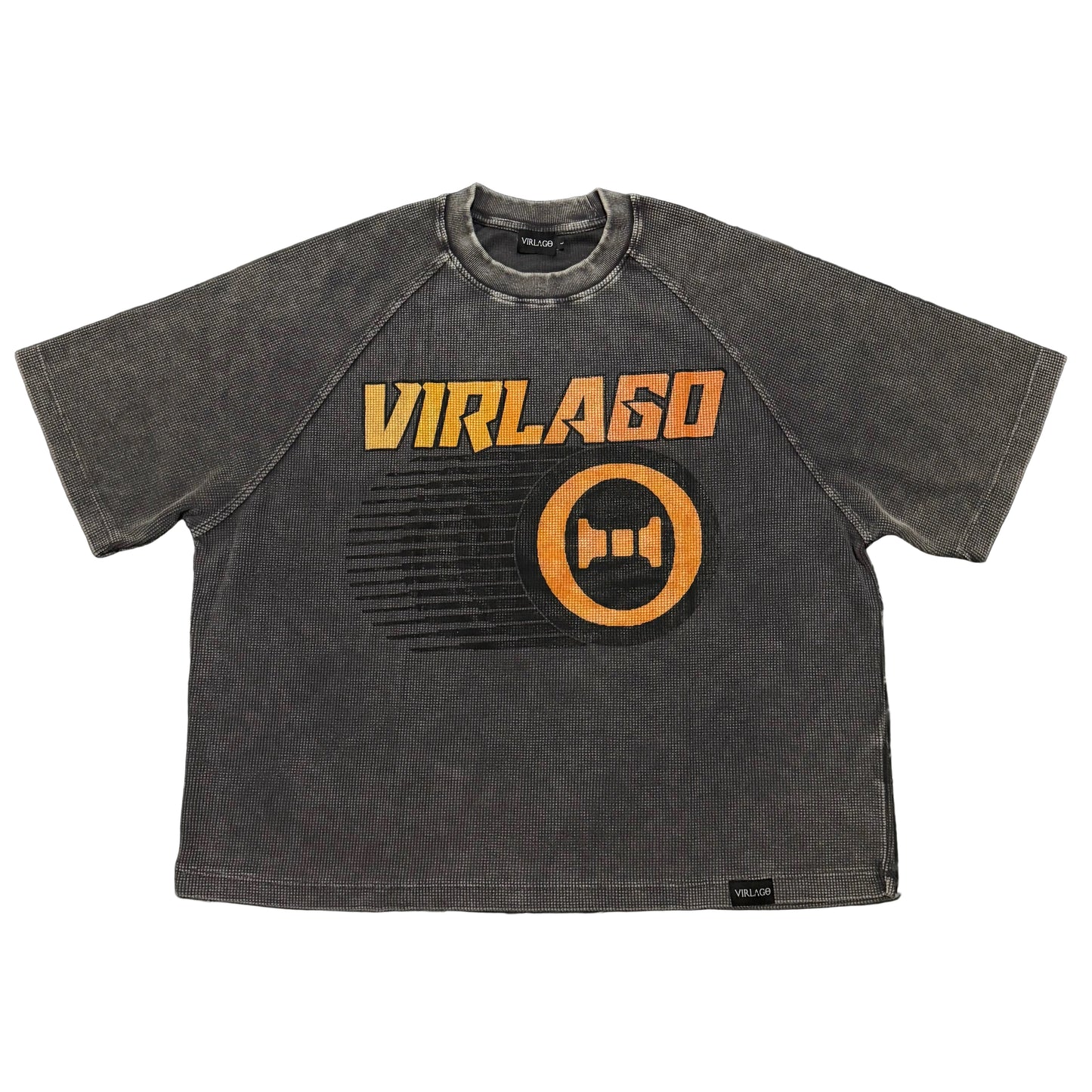 Orange Waffle Knit Tee