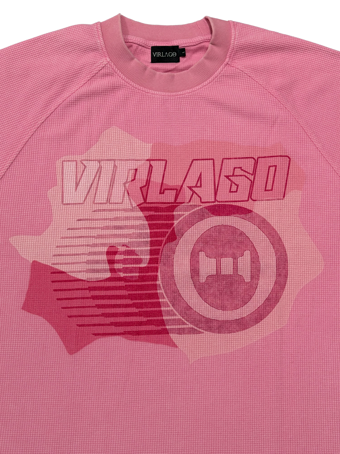 Pink Waffle Knit Tee